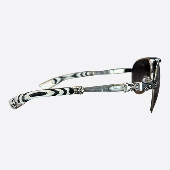 Chrome Hearts Zebra & Silver Blade Hummer Sunglasses - Picture 2 of 5